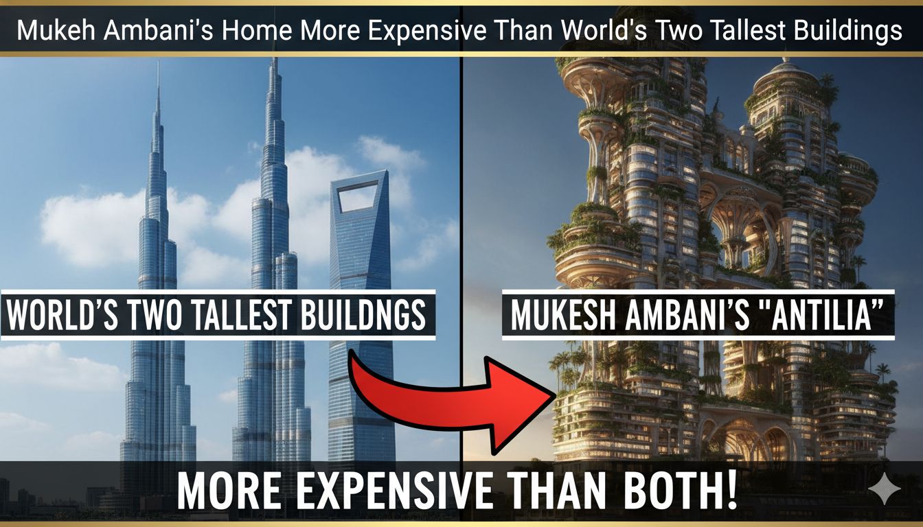 मुकेश अंबानी की एंटीलिया हवेली मुंबई में, दुनिया की सबसे महंगी निजी इमारत