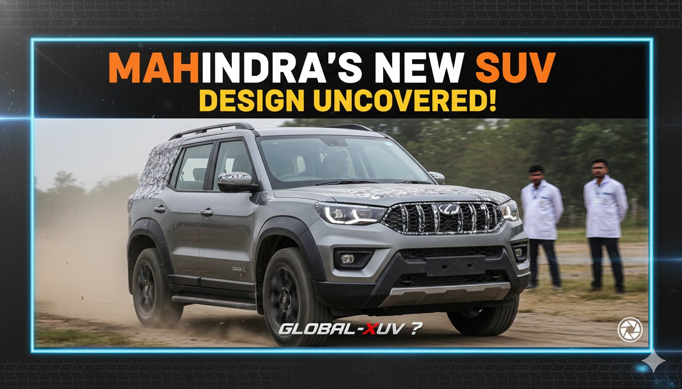 महिंद्रा विजन S SUV की स्पाई तस्वीर टेस्टिंग के दौरान