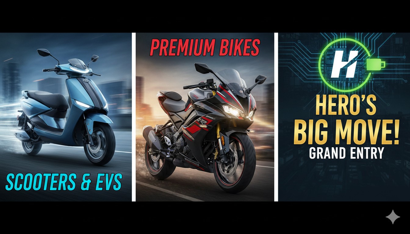 हीरो मोटोकॉर्प का नया Vida EV स्कूटर और प्रीमियम बाइक लाइनअप, 2026 में बड़े लॉन्च के साथ